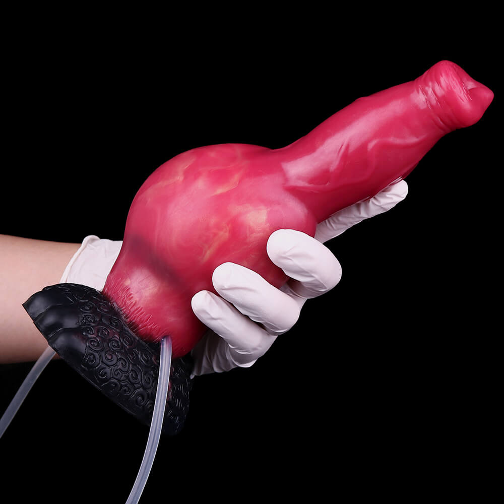 Tharnok 8 Inch Squirting Dog Knot Dildo with Inflatable Design - Tarisss Sex Toy Store