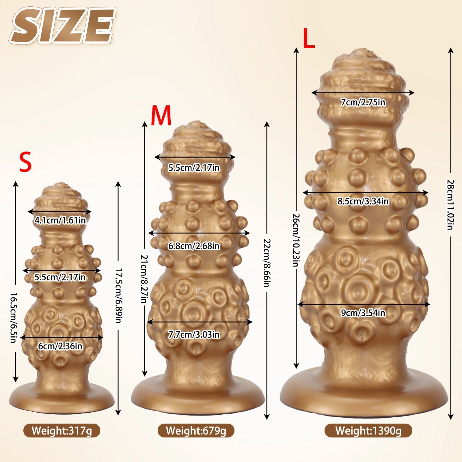 Three - bead anal plug - Tarisss Sex Toy Store