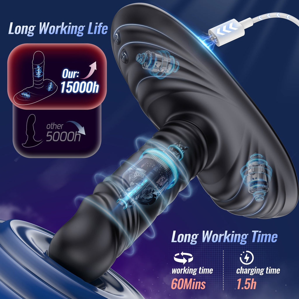 Thrusting & Vibrating Dildo - Tarisss Sex Toy Store