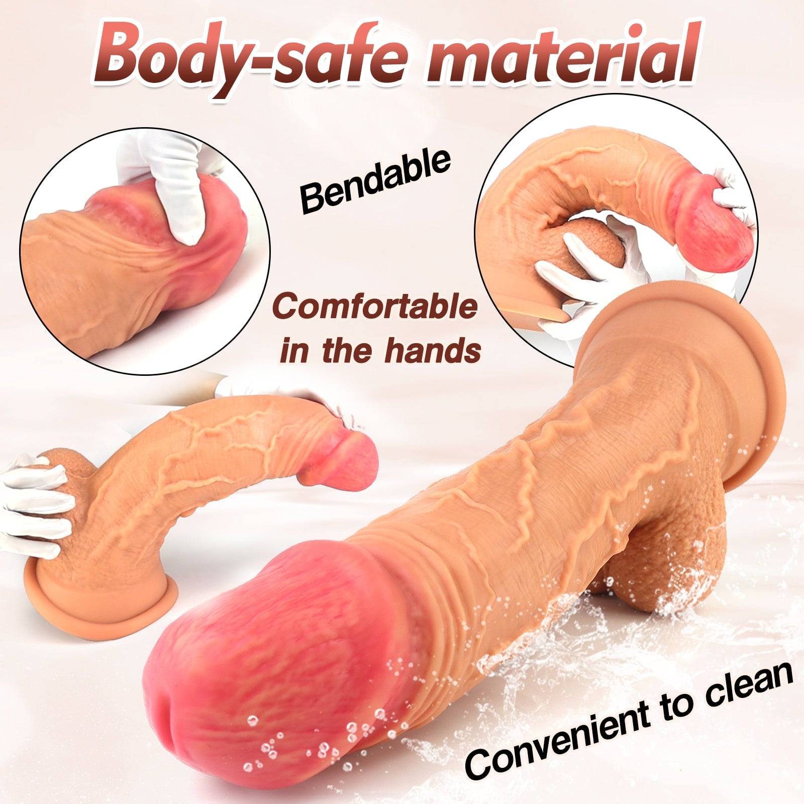 Tiger 16 Inch Extra Long Realistic Suction Cup Dildo - Tarisss Sex Toy Store