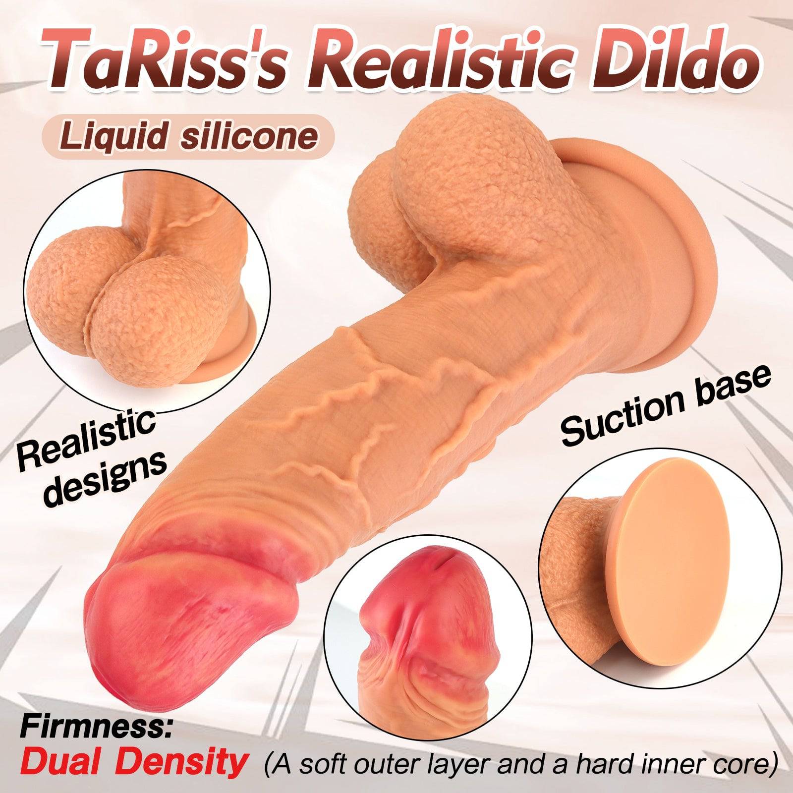 Tiger 16 Inch Extra Long Realistic Suction Cup Dildo - Tarisss Sex Toy Store