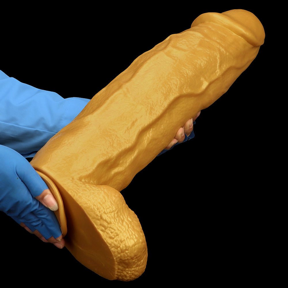 Titan Gold 18" Realistic Dildo with Suction Base - Tarisss Sex Toy Store