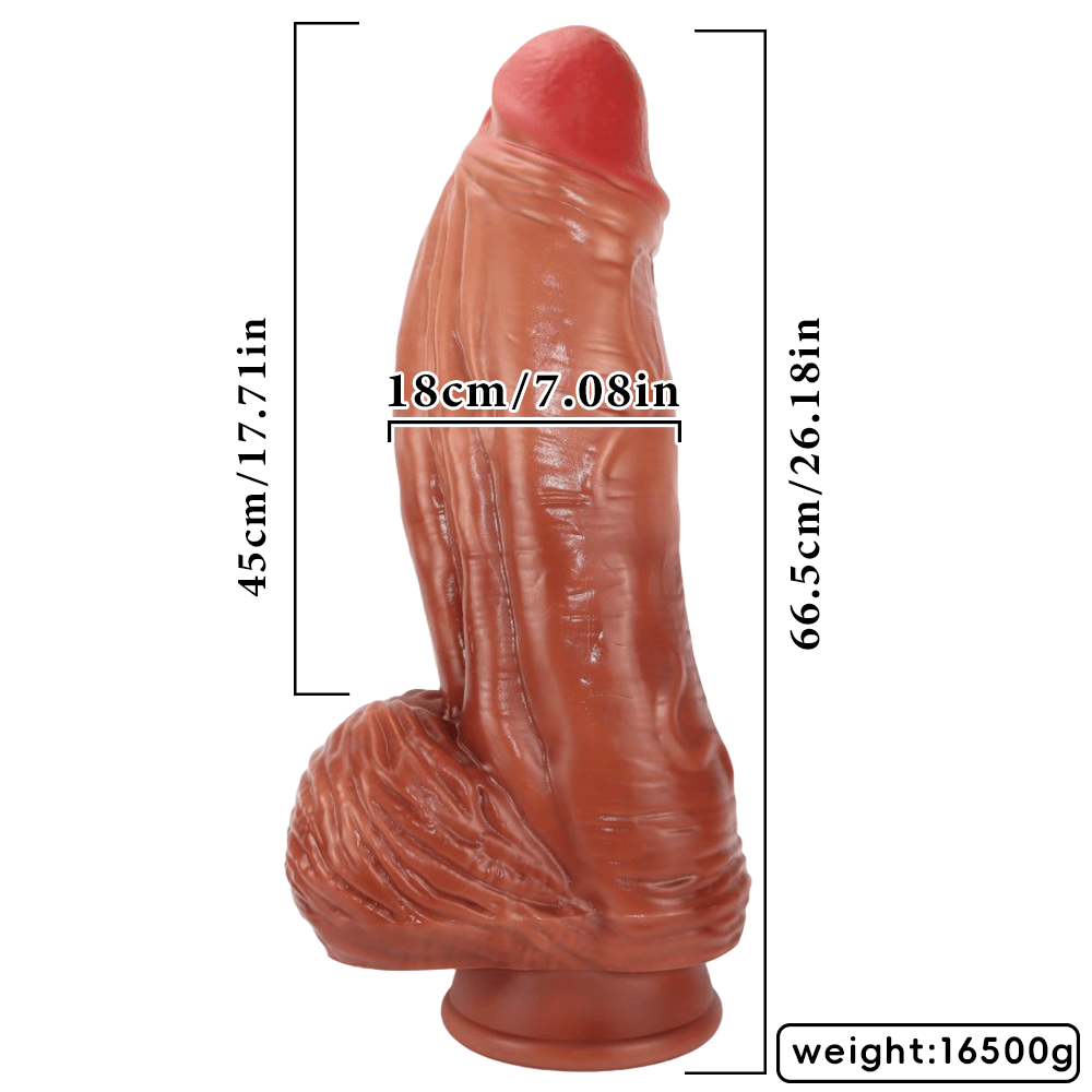 TitanForge XXL Silicone Dildo – Oversized Fantasy Design with Ultra Thick Texture and Suction Base - Tarisss Sex Toy Store