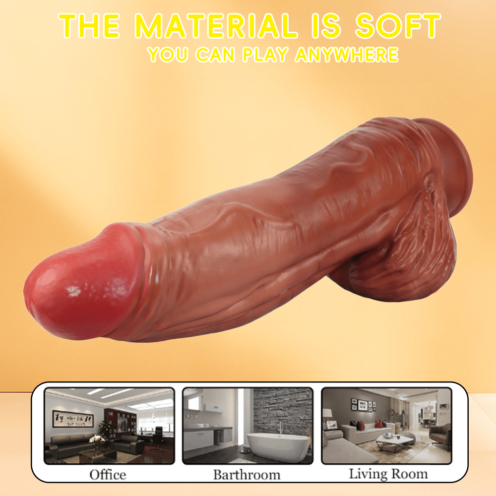TitanForge XXL Silicone Dildo – Oversized Fantasy Design with Ultra Thick Texture and Suction Base - Tarisss Sex Toy Store