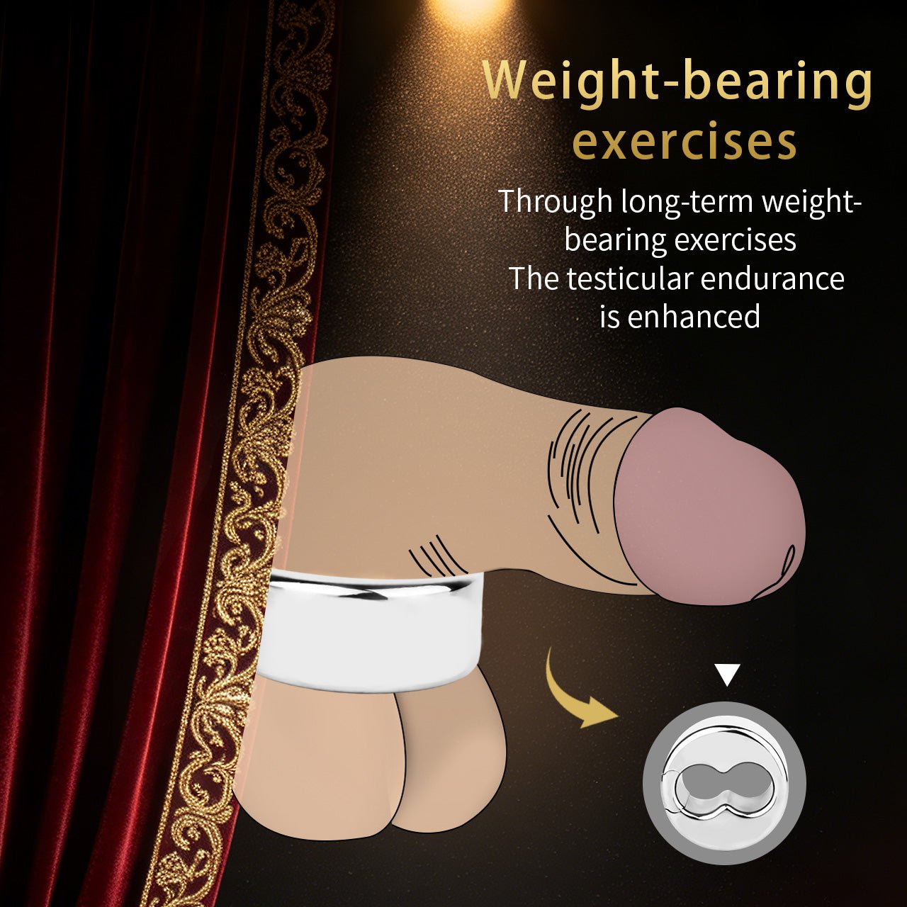 TitanSteel Adjustable Scrotum Rings – Stainless Steel BDSM Bondage Set, 5 Sizes - Tarisss Sex Toy Store