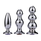 Tower Metal Butt Plug with Beads - Tarisss Sex Toy Store