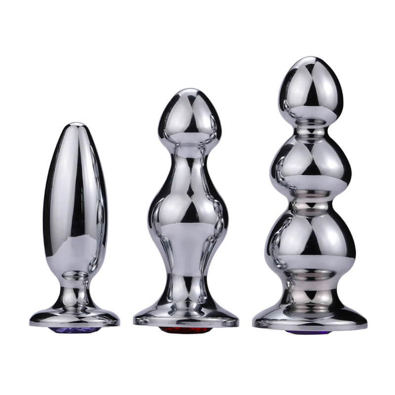 Tower Metal Butt Plug with Beads - Tarisss Sex Toy Store