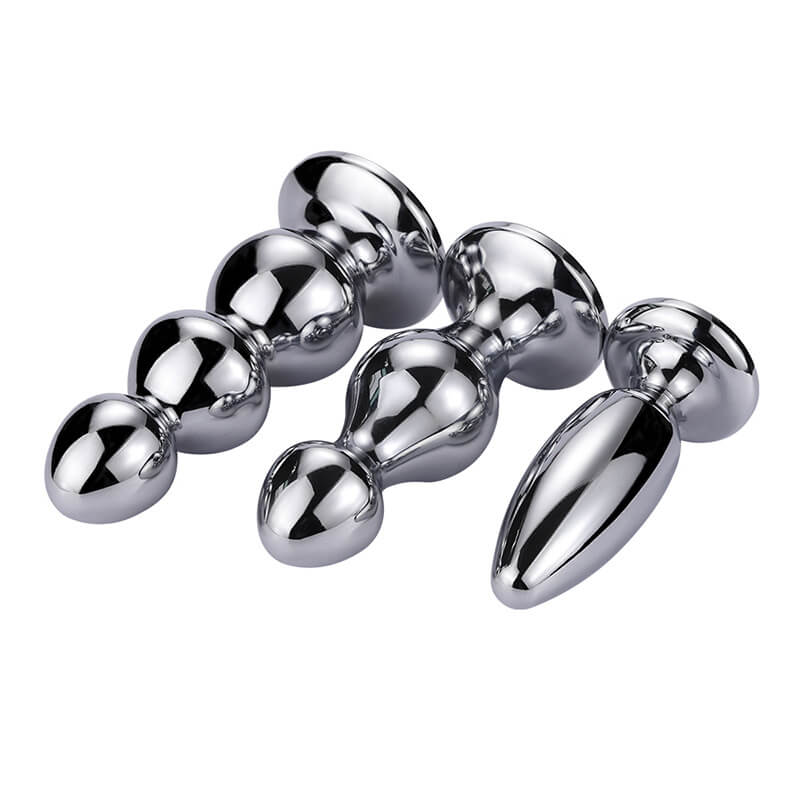 Tower Metal Butt Plug with Beads - Tarisss Sex Toy Store