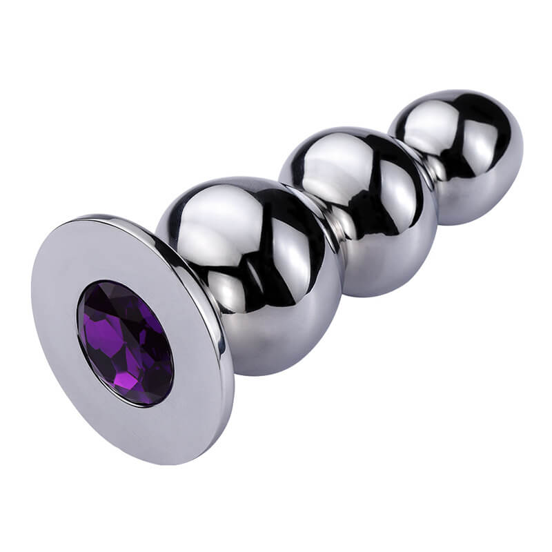 Tower Metal Butt Plug with Beads - Tarisss Sex Toy Store