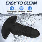 Twisted Design Black Silicone Plug with Base - Tarisss Sex Toy Store