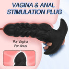 Twisted Design Black Silicone Plug with Base - Tarisss Sex Toy Store