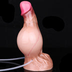 Realistic Cumming Flesh Dildo - Inflatable Lightskin Penis Vaginal Anal Sex Toys for Women