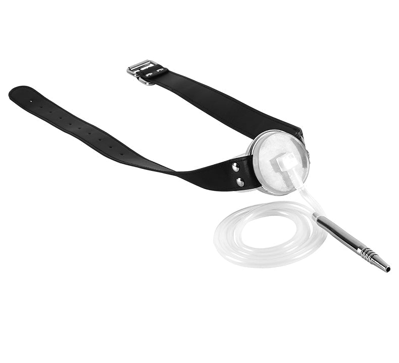 U - Shaped Mouth Gag with Urethral Sound Attachment – Adjustable Strap BDSM Training Set - Tarisss Sex Toy Store