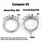 Base Rings for Chastity Cage (With Ears & Hook) – Fits Internal Side Slide Lock System Only (K03 / K04 / K04A)