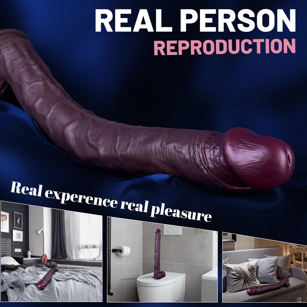 Ultra - Long 16.5” Realistic Silicone Dildo with Suction Base - Tarisss Sex Toy Store