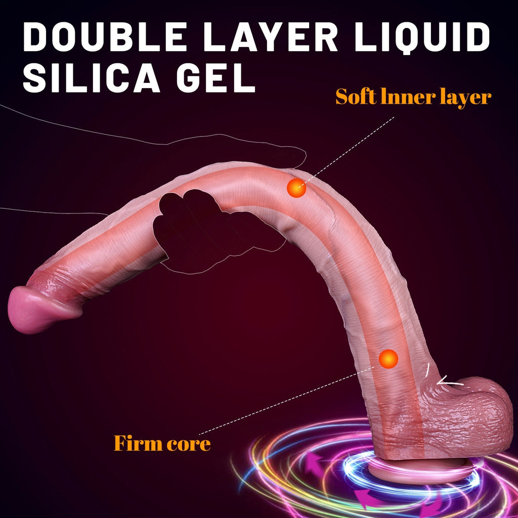 Ultra - Long 16.5” Realistic Silicone Dildo with Suction Base - Tarisss Sex Toy Store