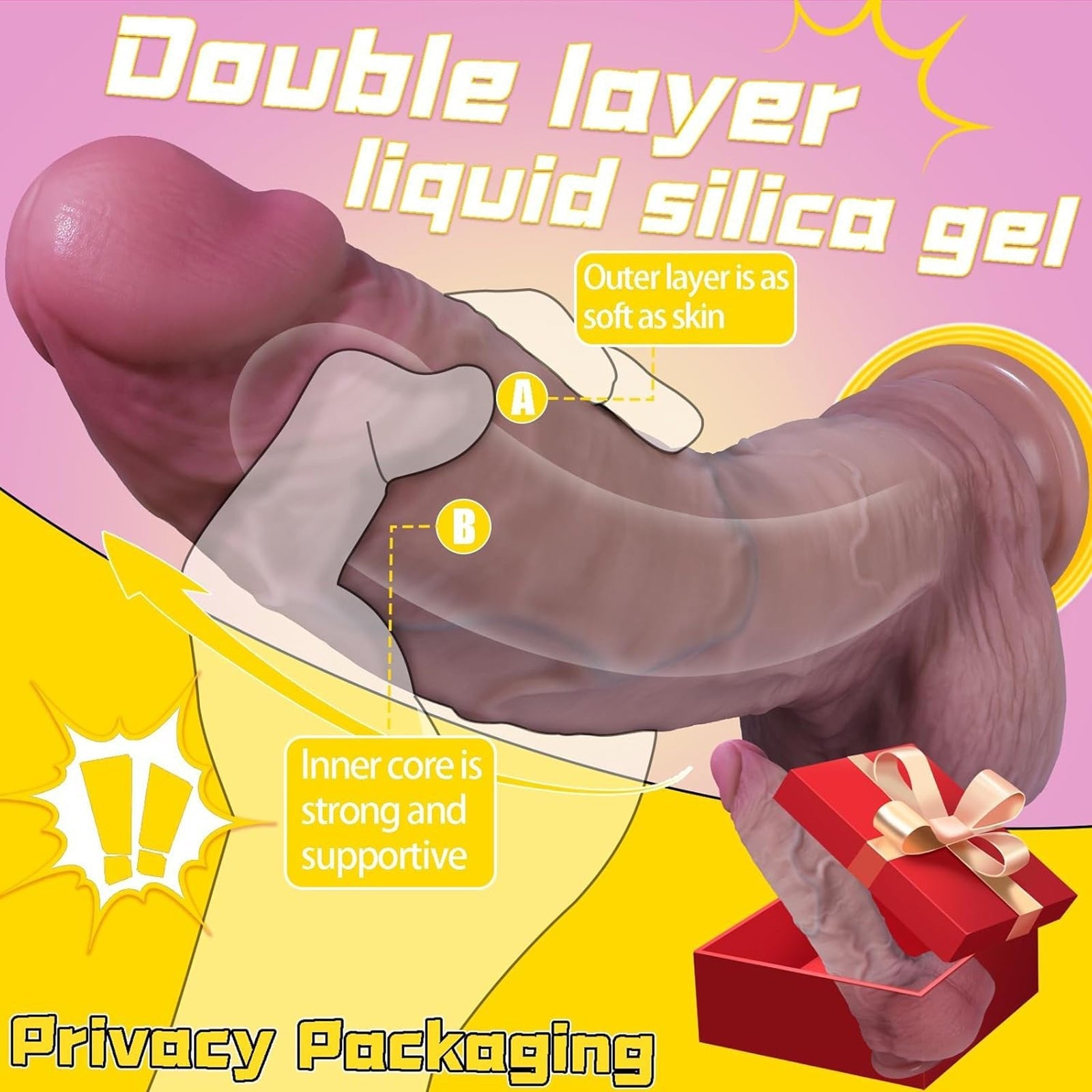 Ultra Realistic Veined Dildo with Strong Suction Cup - Tarisss Sex Toy Store