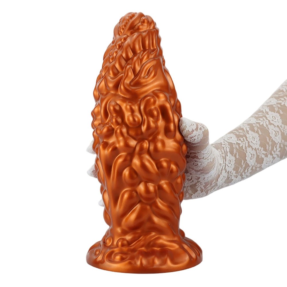 Ultra-Textured Silicone Corn-Style Dildo with Suction Base - Tarisss Sex Toy Store