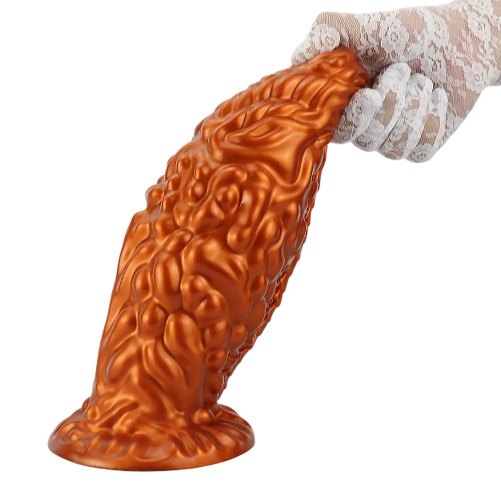 Ultra-Textured Silicone Corn-Style Dildo with Suction Base - Tarisss Sex Toy Store