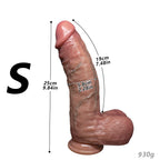 Ultra Thick Extra Long Realistic Dildo with Balls & Suction Base - Tarisss Sex Toy Store