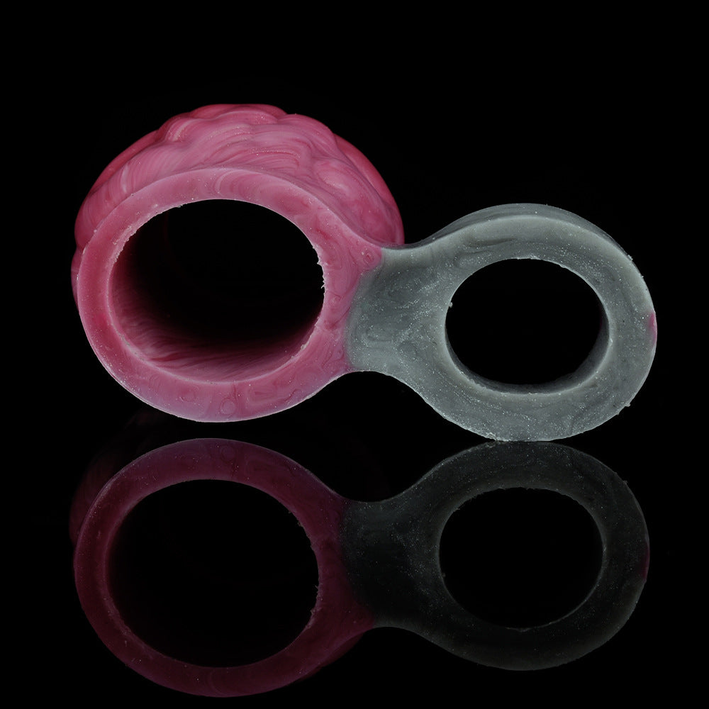 Big Knotted Cock Sleeve Extender - Built-in Penis Ring Fantasy Sex Toys for Men
