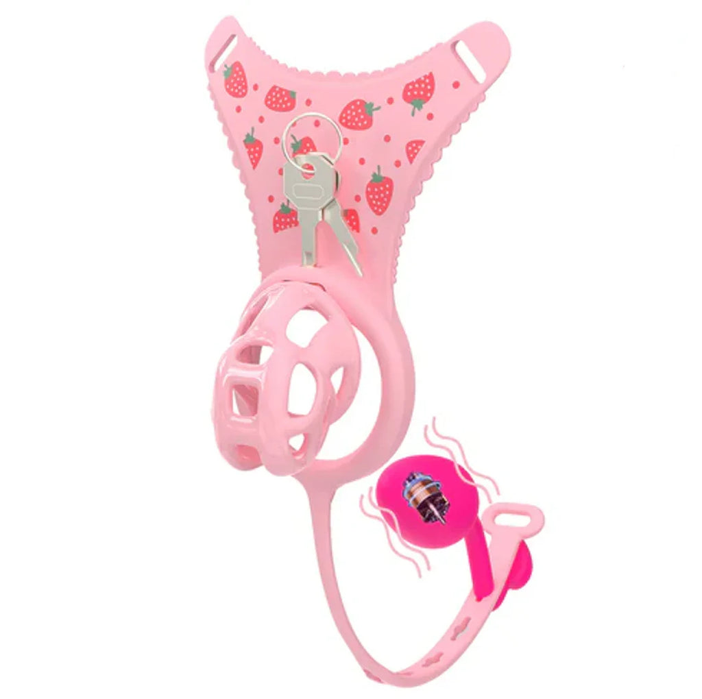 Upgraded Cobra Chastity Cage With Underwear & Plug – Complete Locked Set GSD Series