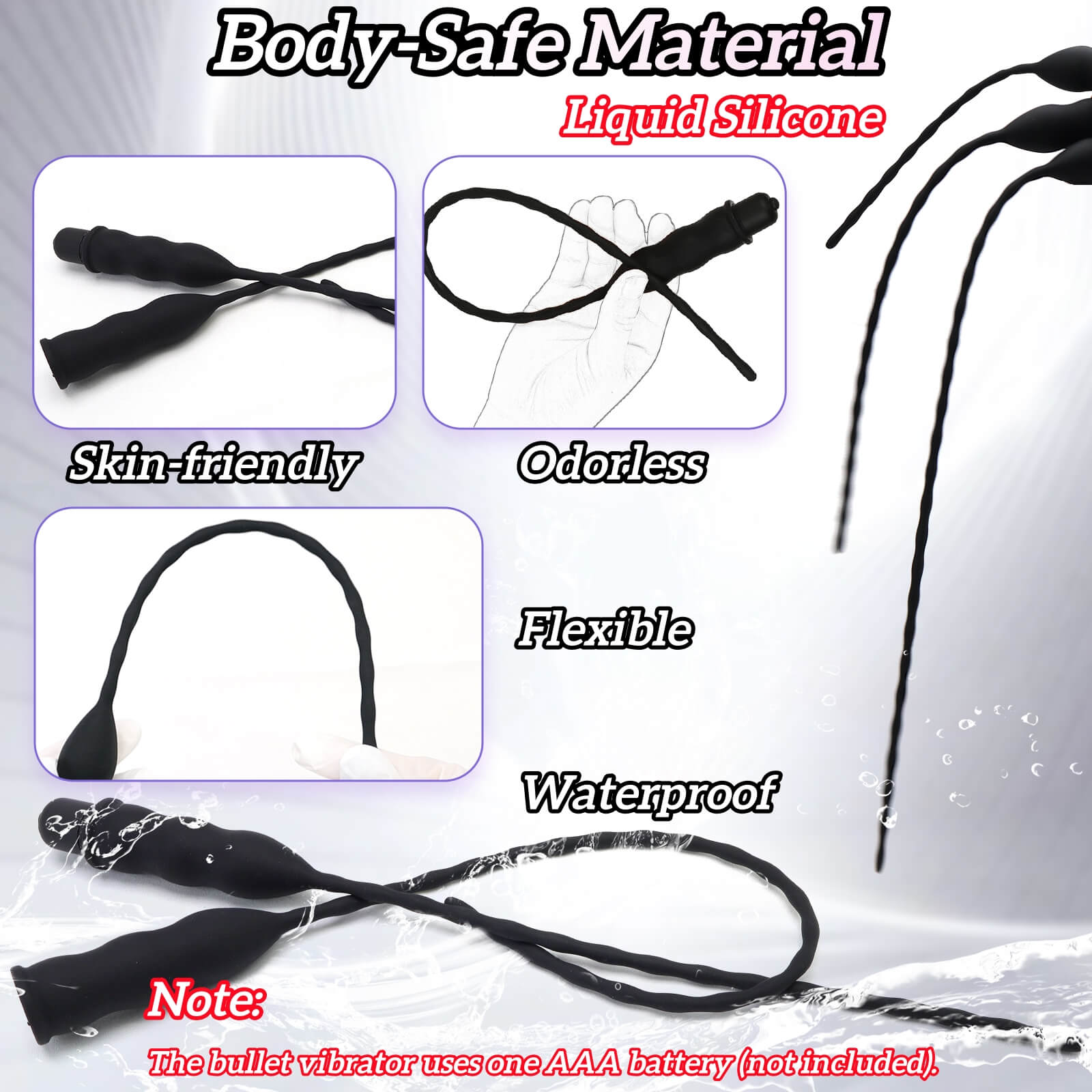Urethral Sound with Removable Bullet Vibrator - Tarisss Sex Toy Store