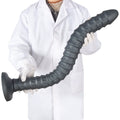 Extra Long Spiral Ribbed Dildo — Deep Penetration Fantasy Toy for Intense Vaginal Stimulation