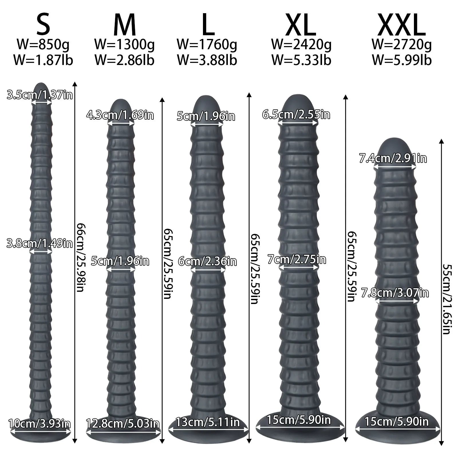 Extra Long Spiral Ribbed Dildo — Deep Penetration Fantasy Toy for Intense Vaginal Stimulation