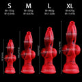 Domlust CrimsonKnot – Blood-Red Knotted Canine Dildo | Platinum Silicone | S–XL Beast Sex Fantasy