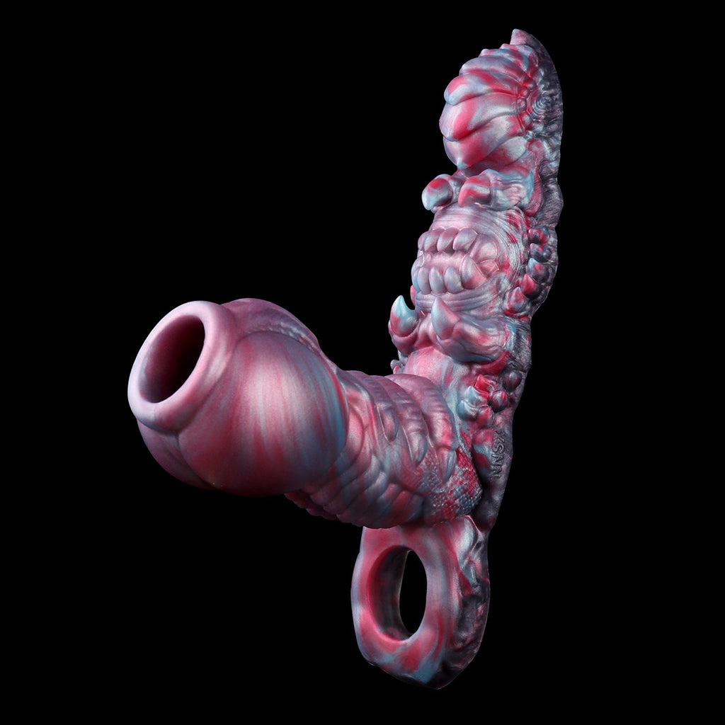Canine Knot Beast Cock Sleeve with Grinding Plate — Fantasy Penis Extender for Couples