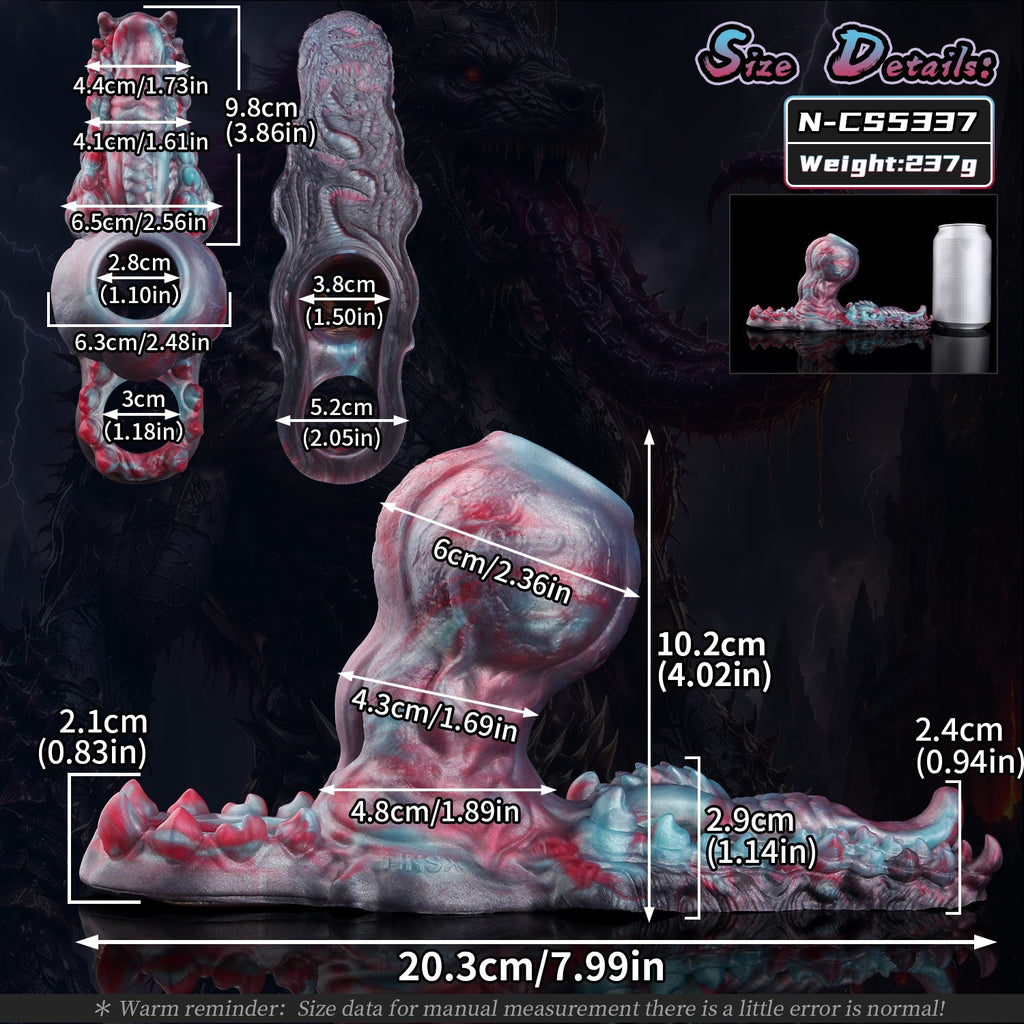 Alien Canine Knot Cock Sleeve with Grinding Plate — 2-in-1 Fantasy Penis Extender for Couples Foreplay & Penetration