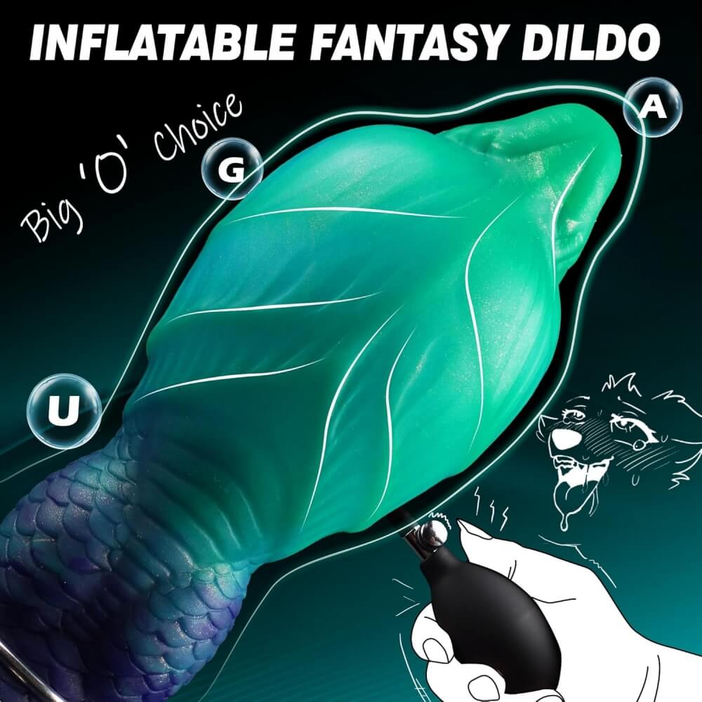 Venom 7 Inch Fantasy Monster Inflatable Knot Dildo - Tarisss Sex Toy Store