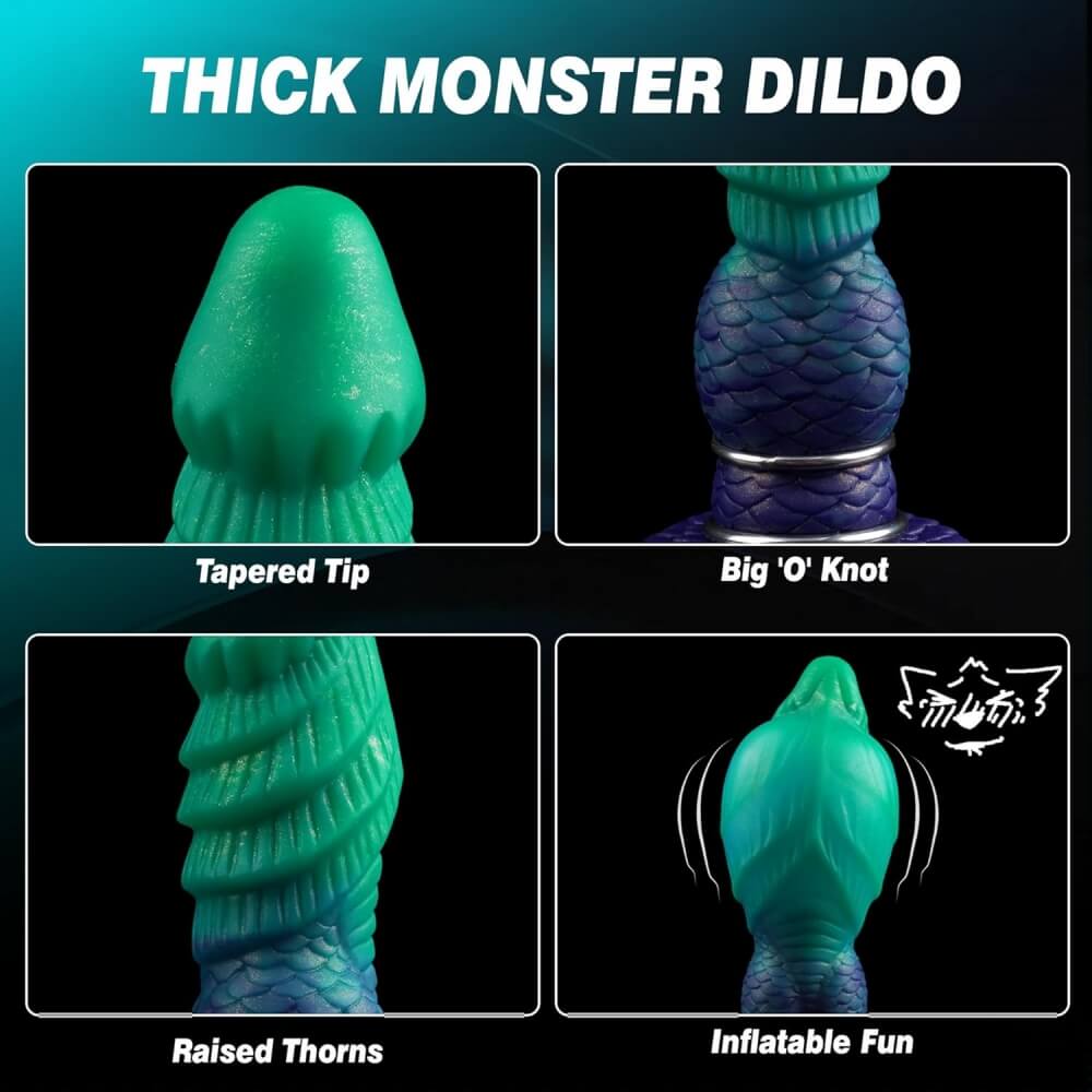 Venom 7 Inch Fantasy Monster Inflatable Knot Dildo - Tarisss Sex Toy Store