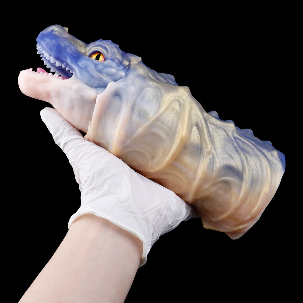 Voraxelle Dragon Pocket Pussy – Platinum Silicone Masturbator Sleeve with Vacuum Pump | Domlust