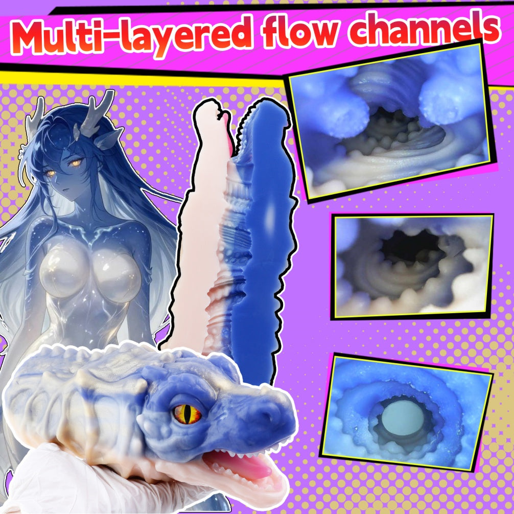 Voraxelle Dragon Pocket Pussy – Platinum Silicone Masturbator Sleeve with Vacuum Pump | Domlust