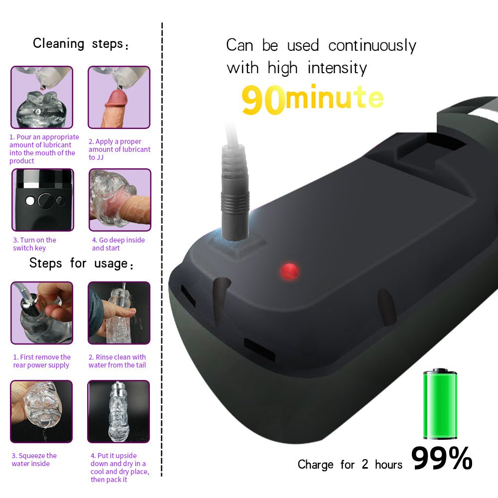 VibeCore Suction & Pulse Masturbator - Tarisss Sex Toy Store