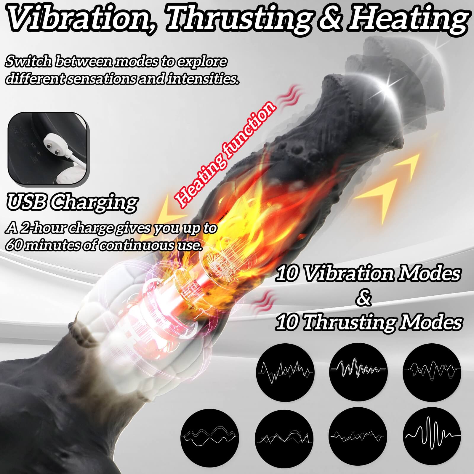 Vibrating Horse Dildo - Tarisss Sex Toy Store