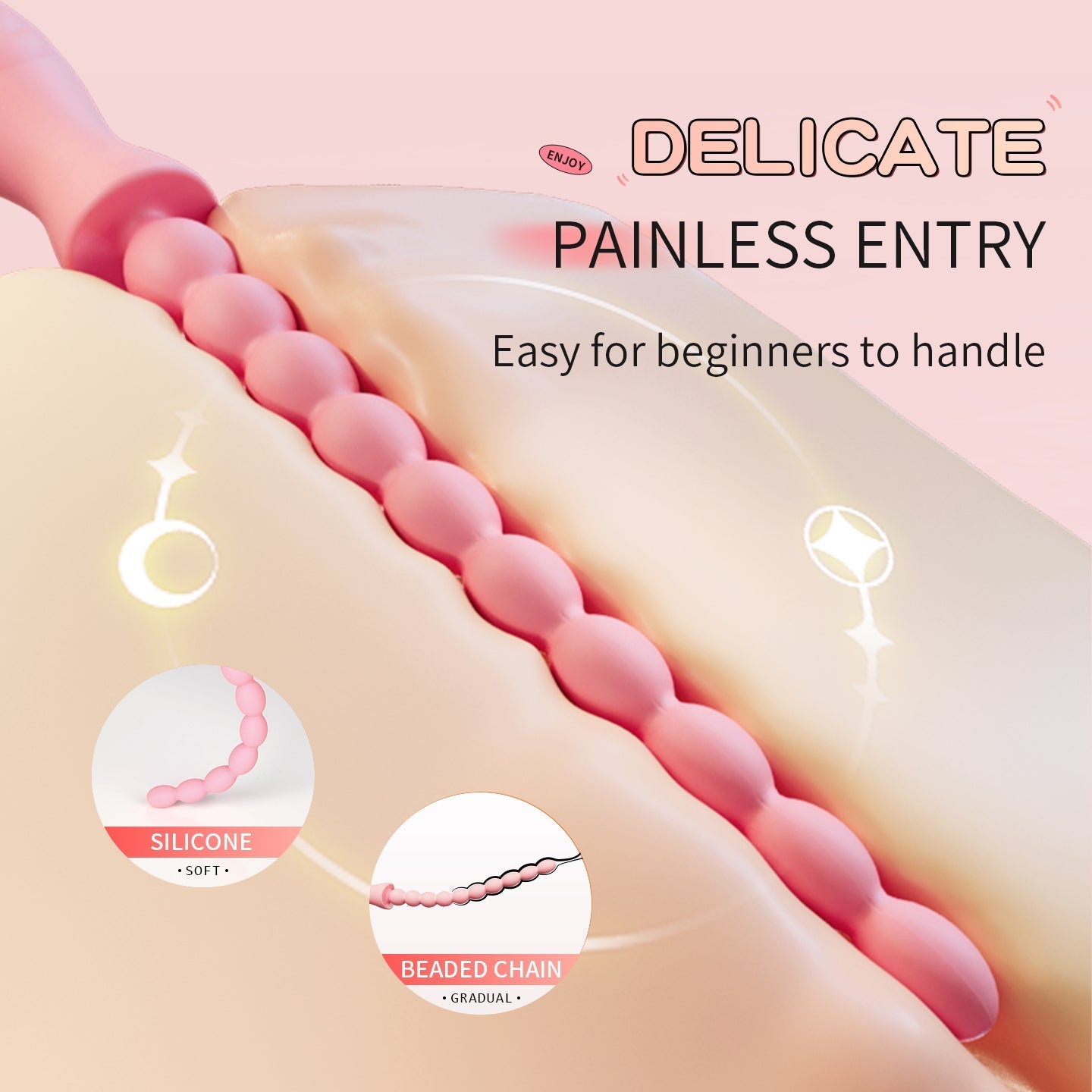 Vibrating Silicone Beaded Wand with Flexible Shaft - Tarisss Sex Toy Store