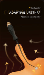 Vibrating Silicone Urethral Sound with Flexible Beaded Shaft - Tarisss Sex Toy Store