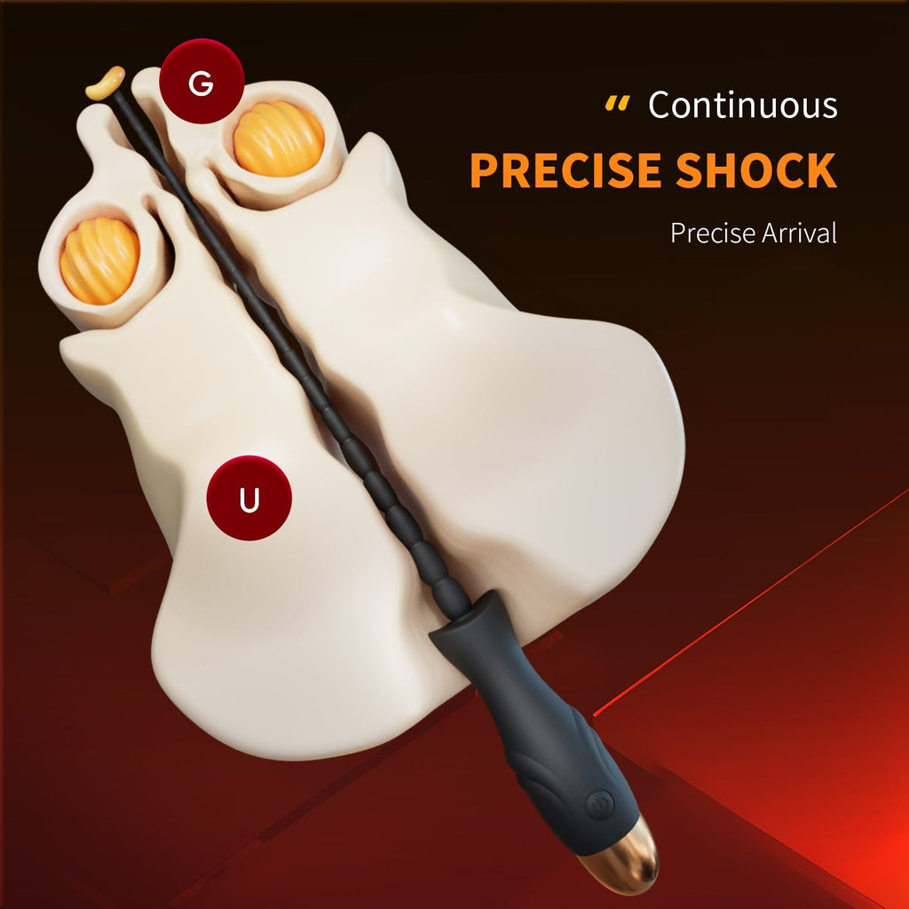 Vibrating Silicone Urethral Sound with Flexible Beaded Shaft - Tarisss Sex Toy Store