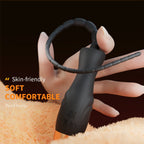 Vibrating Silicone Urethral Sound with Flexible Beaded Shaft - Tarisss Sex Toy Store