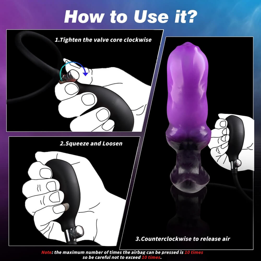 Violetfang 6 Inch Fantasy Monster Inflatable Knot Dildo - Tarisss Sex Toy Store