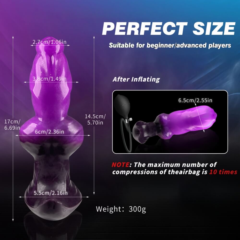 Violetfang 6 Inch Fantasy Monster Inflatable Knot Dildo - Tarisss Sex Toy Store