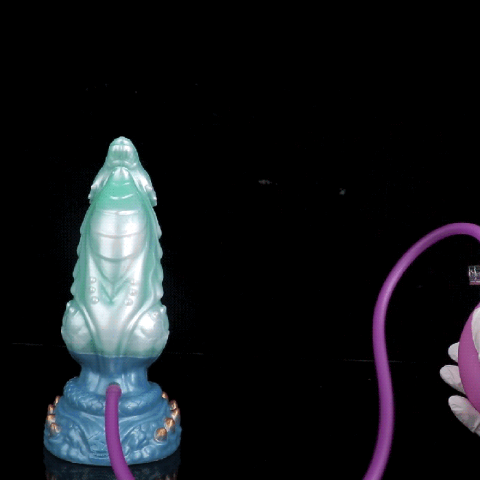 Inflatable Dragon Knot Dildo with Suction Cup – Expandable Fantasy Silicone Toy for G-Spot Stimulation & Knotting Pleasure