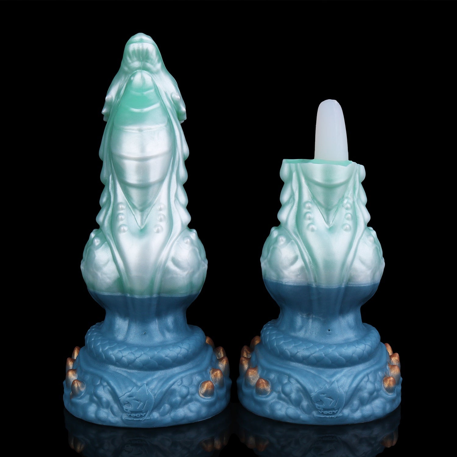 Inflatable Dragon Knot Dildo with Suction Cup – Expandable Fantasy Silicone Toy for G-Spot Stimulation & Knotting Pleasure