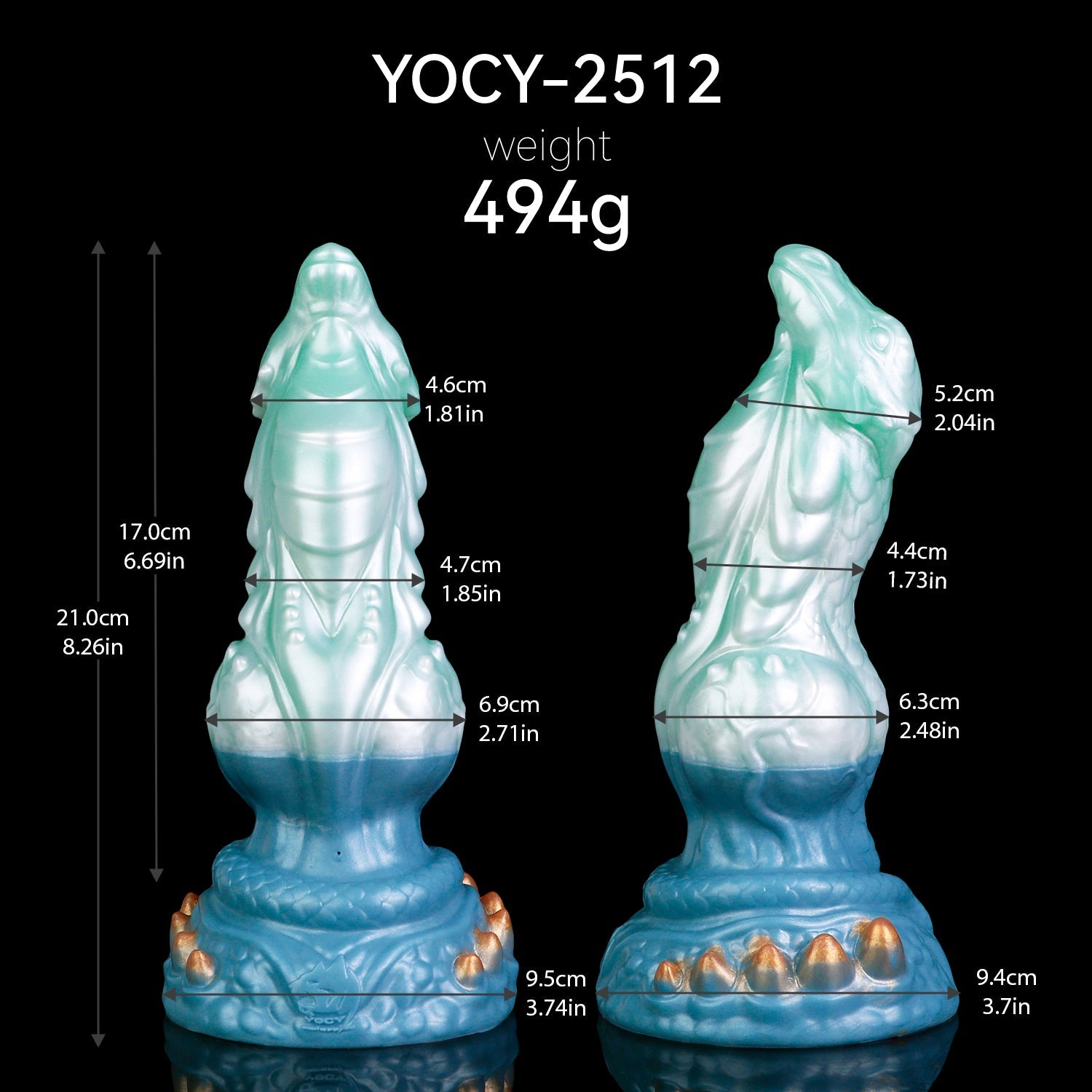 Inflatable Dragon Knot Dildo with Suction Cup – Expandable Fantasy Silicone Toy for G-Spot Stimulation & Knotting Pleasure
