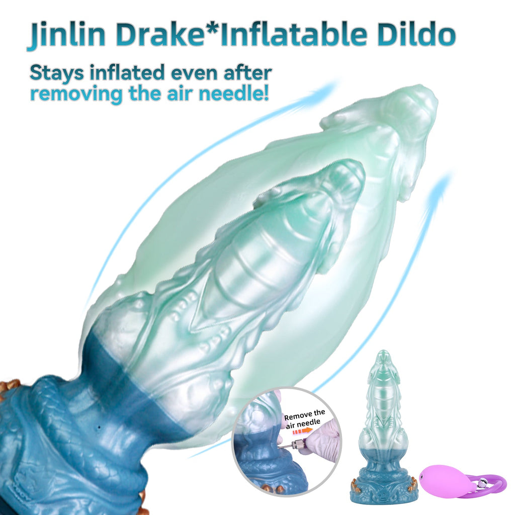 Inflatable Dragon Knot Dildo with Suction Cup – Expandable Fantasy Silicone Toy for G-Spot Stimulation & Knotting Pleasure