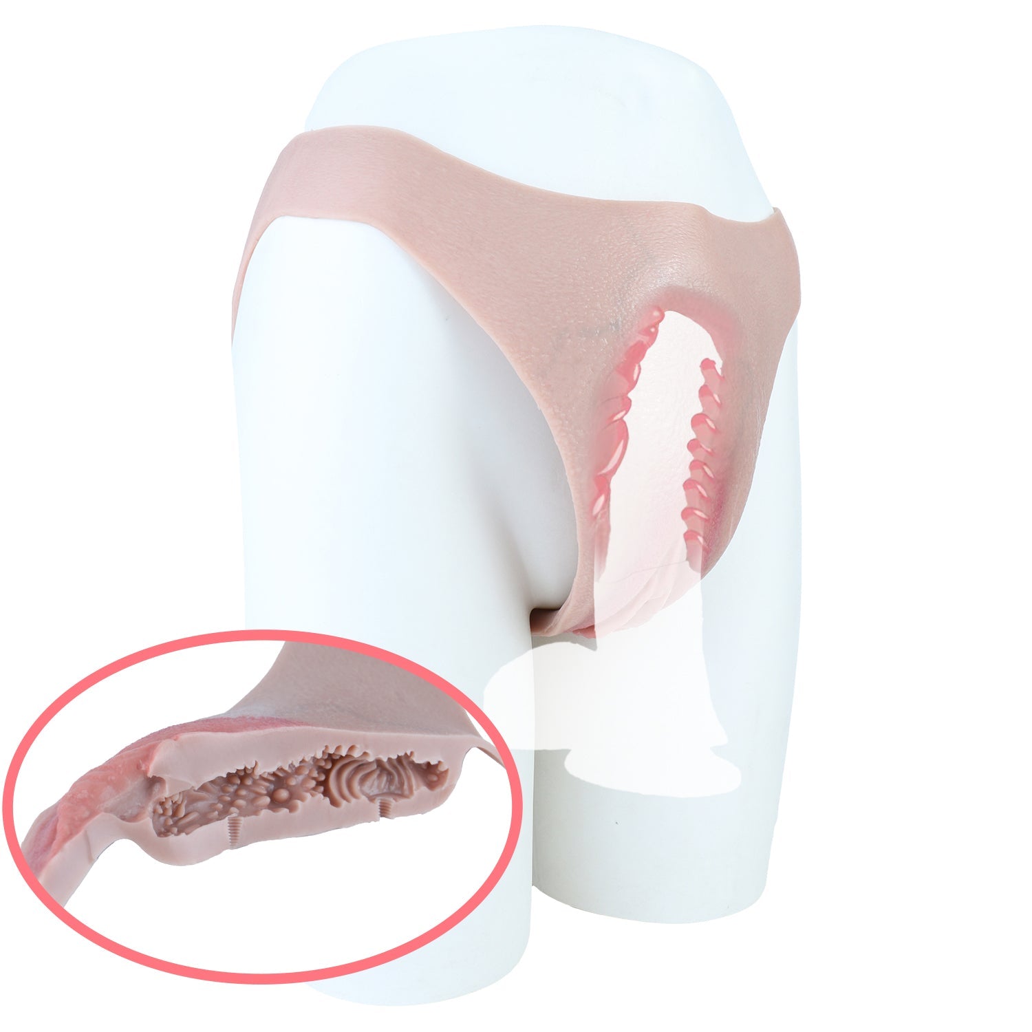 Realistic Pussy Panties with Insertable Vagina — Wearable Fake Vagina for Crossdressers