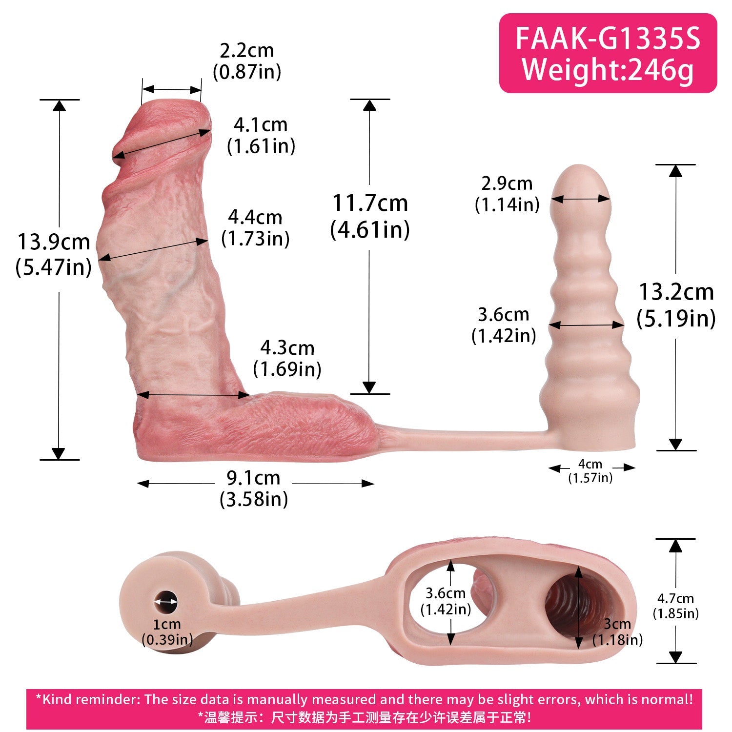 Realistic Silicone Cock Sleeve with Vibrating Butt Plug — Dual Stimulation for Men Who Want More